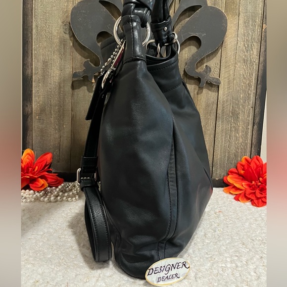 Authentic COACH Parker Hippie Black Leather Bag 13411 EUC! 💎 - Picture 6 of 11